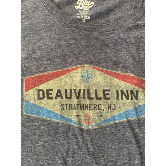 Blue 84 Tee Shirt Deauville Inn Strathmere New Jersey Retro Tee Size XL Sea Isle - Picture 4 of 7